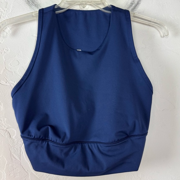 all in motion Tops - Target All in Motion Tank Top Cropped Bra Longline Solid Dark Navy Blue Fitted